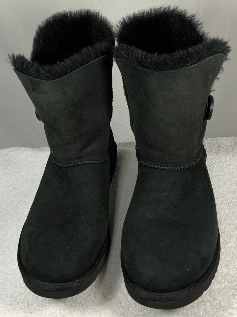 Near New UGG Black Baily Button Boot - Size 8